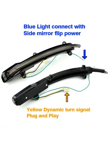 1 Çift LED Dinamik Dönüş Sinyal Lambası Yan Ayna Sinyal Lambası Audi Q7 Q5 Sq5 8r 2010-2017 (Yurt Dışından)