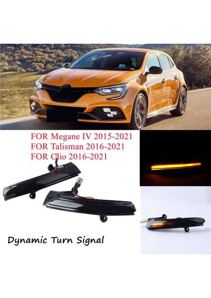 Renault Megane Iv Için Tılsım Cilo 2016-2021 LED Dinamik Yan Ayna Işık Flaşör Dönüş Sinyali Gösterge Lambası (Yurt Dışından) fiyatları