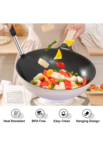Silikon Pişirme Spatulaları ve Kaşıklar, Isıya Dayanıklı Silikon Pişirme Gereçleri Seti, Yapışmaz Büyük Mutfak Spatula (Yurt Dışından) fiyatları