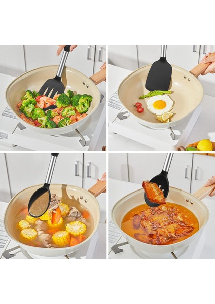Silikon Pişirme Spatulaları ve Kaşıklar, Isıya Dayanıklı Silikon Pişirme Gereçleri Seti, Yapışmaz Büyük Mutfak Spatula (Yurt Dışından) modelleri