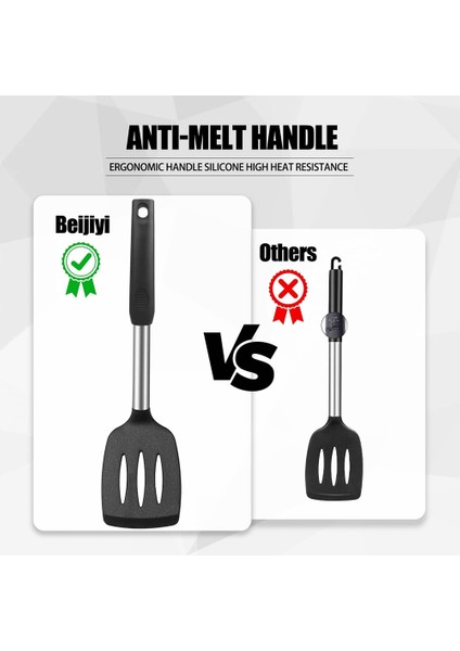 Silikon Pişirme Spatulaları ve Kaşıklar, Isıya Dayanıklı Silikon Pişirme Gereçleri Seti, Yapışmaz Büyük Mutfak Spatula (Yurt Dışından) fırsatları