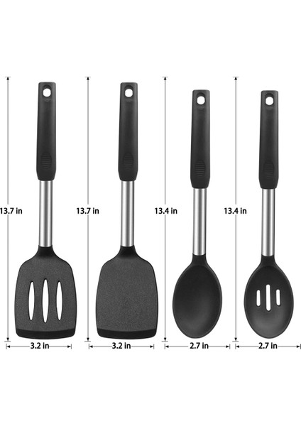 Silikon Pişirme Spatulaları ve Kaşıklar, Isıya Dayanıklı Silikon Pişirme Gereçleri Seti, Yapışmaz Büyük Mutfak Spatula (Yurt Dışından) indirimleri