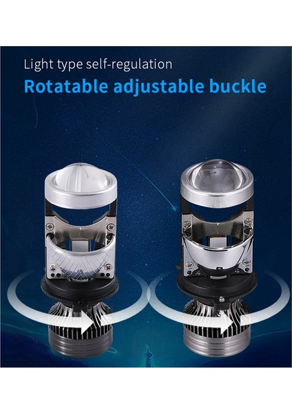 SH-H4--90W LED Çift Işık Merceği Araba Ampulü Yedek Parçaları (Yurt Dışından)