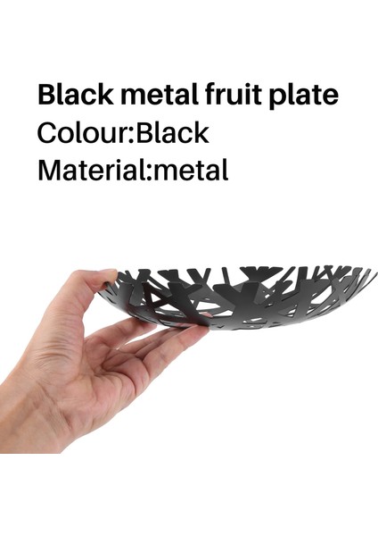 2498 Tower Meyvelik - Modern Mutfak Tezgah Sepeti Tutucu, Siyah (Yurt Dışından) modelleri