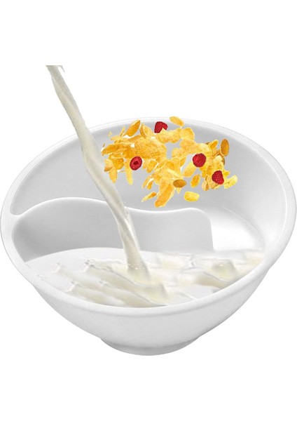 Tahıl Kasesi Süt Kasesi Kuru ve Islak Ayırma Tahıl Kasesi Tek Kişilik Kahvaltı Sofra Takımı Ev Yemekleri, Beyaz (Yurt Dışından) modelleri