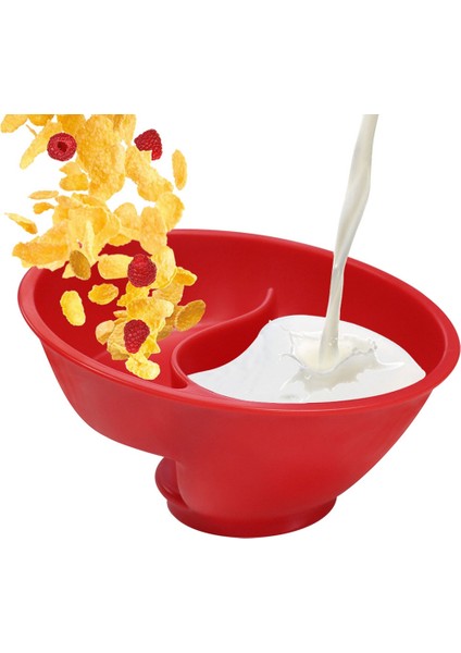 Tahıl Kasesi Süt Kasesi Kuru ve Islak Ayırma Tahıl Kasesi Tek Kişilik Kahvaltı Sofra Takımı Ev Yemekleri, Beyaz (Yurt Dışından) fırsatları