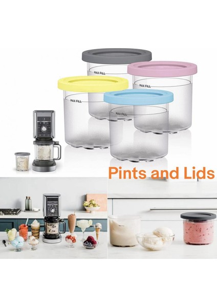 Ninja XSKPLID2CD Için 4 Paket, NC299AMZ ve NC300S Serisi Kremalı Dondurma Makineleri Için Uyumlu1 Pint (Yurt Dışından) fiyatları
