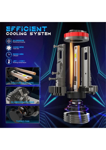Adet H11B LED Far Ampulü Turbo 80W 30000LM Kısa Far Uzun Far 6000K Beyaz Ford Fiesta Kia Hyundai Tak ve Çalıştır (Yurt Dışından)