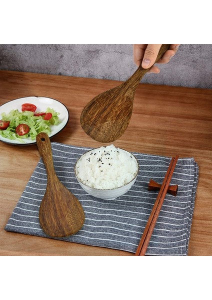 Yüksek Kaliteli Ahşap Pirinç Küreği, Pirinç Kaşığı, Asya Mutfağı Ahşap Pirinç Spatulası, Ahşap Mutfak Gereçleri Seti, 2 Parça (Yurt Dışından) indirimleri