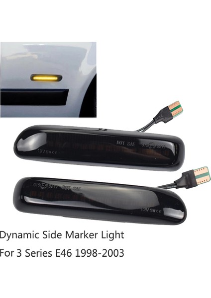 Araba Füme LED Dinamik Yan Işaretleyici Işık Bmw 3 Serisi E46 COUPE1997-2001 Için Sinyal Flaşör (Yurt Dışından) indirimleri