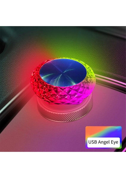 10X Araba USB Ortam Işığı Mini LED Iç Mekan Dekoratif Lamba Parti Dj Araç Evrensel Otomatik D (Yurt Dışından)