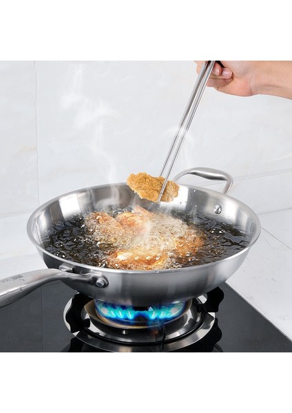 3 Çift Pişirme Çubukları Ekstra Uzun Paslanmaz Çelik Çubuklar Sıcak Tencere, Pişirme, Kızartma Için Kaymaz Dişli (Yurt Dışından) modelleri