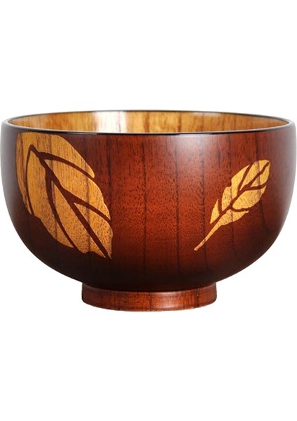 Salata, Erişte, Meyve ve Tahıl Için Ahşap Salata Kasesi Ahşap Kase Sofra Takımı, Yaprak Desenli (Yurt Dışından)