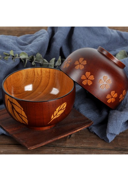 Salata, Erişte, Meyve ve Tahıl Için Ahşap Salata Kasesi Ahşap Kase Sofra Takımı, Yaprak Desenli (Yurt Dışından) fiyatları