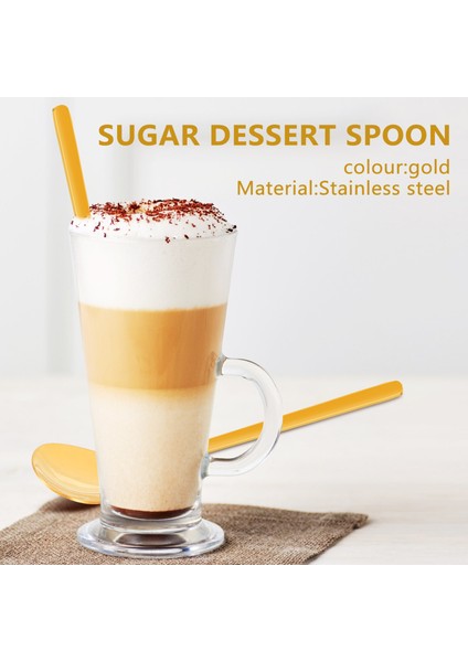 12 Adet/takım Yuvarlak Şekil Kahve Kaşığı Paslanmaz Çelik Mini Çay Kaşığı Şeker Tatlı Kaşığı Dondurma Çorba Kaşığı Mutfak Aksesuarları (Altın) (Yurt Dışından) fiyatları