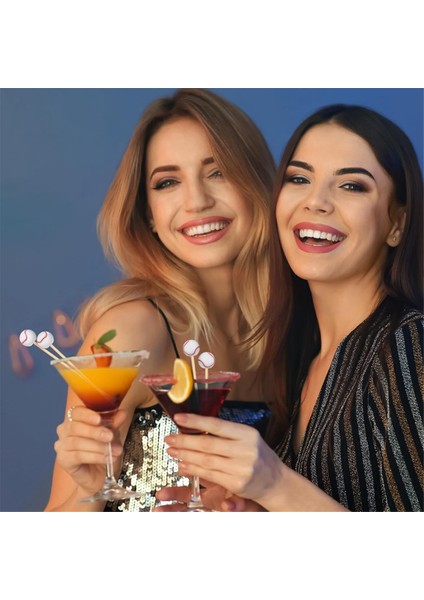 100 Adet Beyzbol Dekoratif Bambu Kokteyl Seçimleri Mezeler Içecekler Meyve Beyzbol Için Dekoratif Meyve Kürdanları (Yurt Dışından) indirimleri