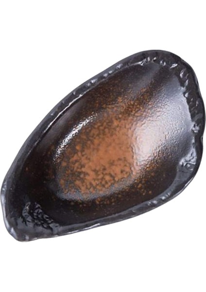 Ev Seramik Baharat Tabağı, Japon Soya Sosu Tabağı Sirke Tabağı Daldırma Tabağı, Yaratıcı Garnitür Seramik Tabak-Kahverengi (Yurt Dışından)