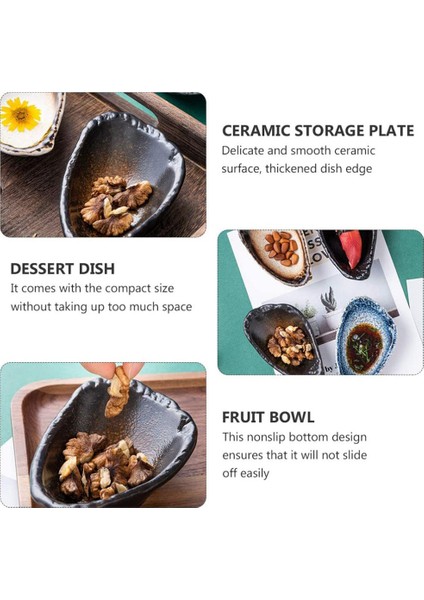 Ev Seramik Baharat Tabağı, Japon Soya Sosu Tabağı Sirke Tabağı Daldırma Tabağı, Yaratıcı Garnitür Seramik Tabak-Kahverengi (Yurt Dışından) modelleri