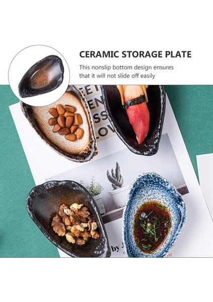 Ev Seramik Baharat Tabağı, Japon Soya Sosu Tabağı Sirke Tabağı Daldırma Tabağı, Yaratıcı Garnitür Seramik Tabak-Kahverengi (Yurt Dışından) indirimleri