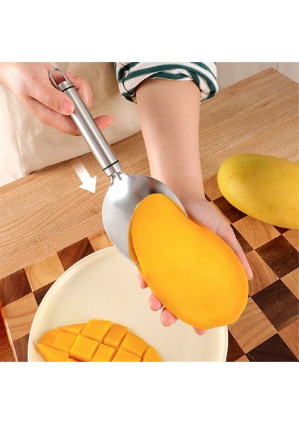 Mango Kesme Aleti Limon Avokado Kaşık Meyve Soyucu Paslanmaz Çelik Alet Çok Fonksiyonlu Meyve Eti Soyucu (Yurt Dışından) fiyatları