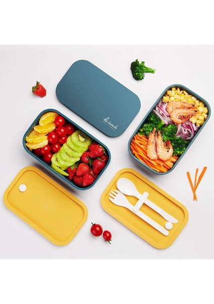 Yetişkinler ve Çocuklar Için Bento Kutusu - 1.6l Öğle Yemeği Kabı, Iş Veya Okul Aperatif Paketleme Için Sızdırmaz Öğle Yemeği Kutuları (Yeşil) (Yurt Dışından) fırsatları