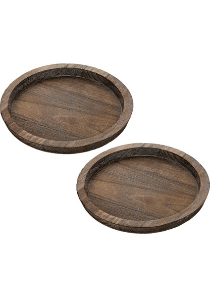 Adet Rustik Ahşap Tepsi Mumluk-Küçük Dekoratif Plaka Ayağı Mum Tepsisi Ahşap Çiftlik Evi Yemek Masası Için (Yurt Dışından)