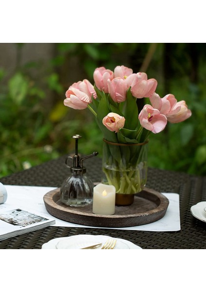 Adet Rustik Ahşap Tepsi Mumluk-Küçük Dekoratif Plaka Ayağı Mum Tepsisi Ahşap Çiftlik Evi Yemek Masası Için (Yurt Dışından) indirimleri