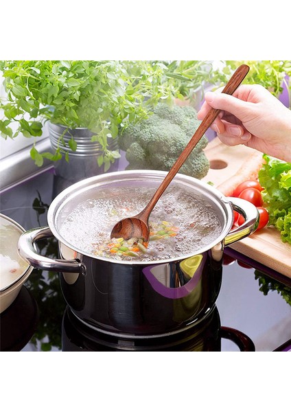 12 Adet Ahşap Uzun Kaşıklar Uzun Saplı Yuvarlak Kaşıklar Kore Tarzı Çorba Kaşıkları Çorba Pişirme Karıştırma Karıştırma Mutfak (Yurt Dışından) indirimleri