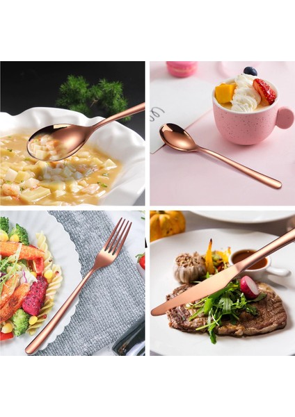 Iskandinav Çatal Bıçak Takımı 24 Adet Raf Seti Paslanmaz Çelik Çatal Bıçak Kaşık Seti Raf ile Bıçak Çatal Kaşık Çay Kaşığı Cutleries Renkli (Yurt Dışından) fırsatları