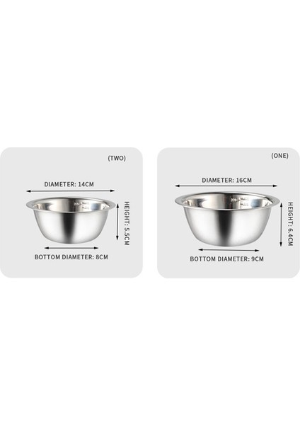 3 Adet Paslanmaz Çelik Kase Pişirme Kabı Ölçekli Ev Sofra Takımı Pişirme Kabı Meyve Salatası Kasesi Mutfak Pişirme Kabı (Yurt Dışından) fiyatları