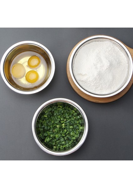 3 Adet Paslanmaz Çelik Kase Pişirme Kabı Ölçekli Ev Sofra Takımı Pişirme Kabı Meyve Salatası Kasesi Mutfak Pişirme Kabı (Yurt Dışından) fırsatları