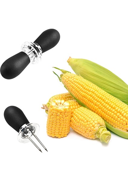 8 Adet Paslanmaz Çelik Mısır Çatal Mısır Rafı Mısır Koçanı Mutfak Eşyaları Yaratıcı Küçük Yuvarlak Kafa Bekü Mısır Çatal Siyah (Yurt Dışından) fiyatları