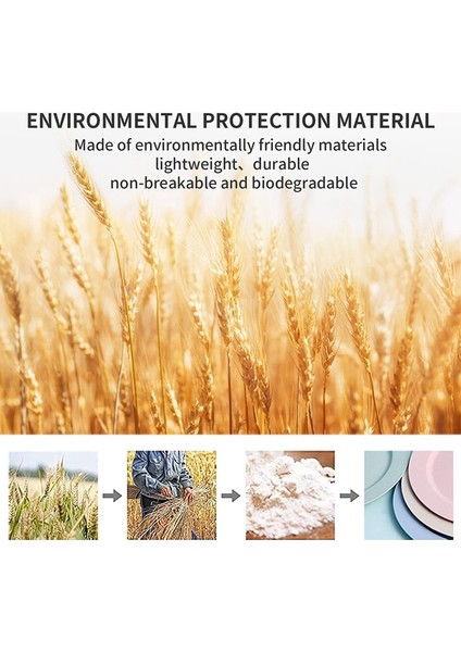 Plastik Tabaklar Yeniden Kullanılabilir Çevre Dostu Hafif Buğday Samanı Tabakları, Salata Tabakları, Kamp Tabakları, Yemek Tabakları 8'li Paket (Yurt Dışından) fırsatları