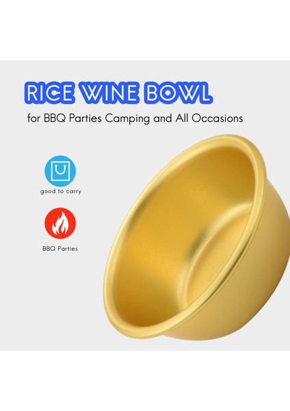 300 ml Kore Pirinç Şarabı Kase Hafif ve Güçlü Alüminyum Dak Bekü Partileri Kamp ve Tüm Durumlar Için Mükemmel, 4 Adet (Yurt Dışından) indirimleri