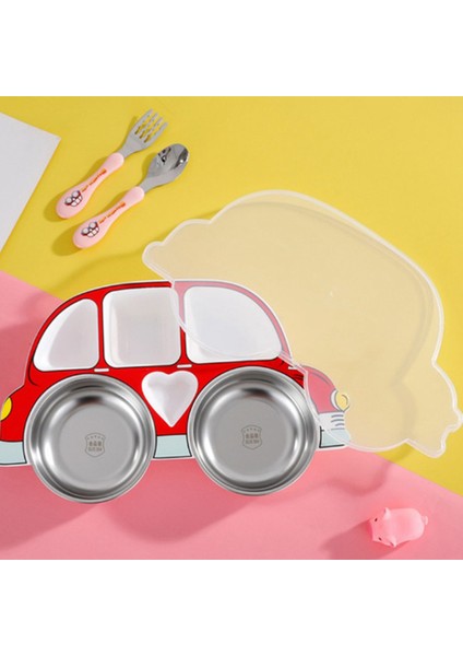 Çocuk Beslenme Çantası, Çocuk Tabağı, Paslanmaz Çelik Öğle Yemeği Kutusu, Çatal Bıçak Takımı Kırmızı (Yurt Dışından) indirimleri