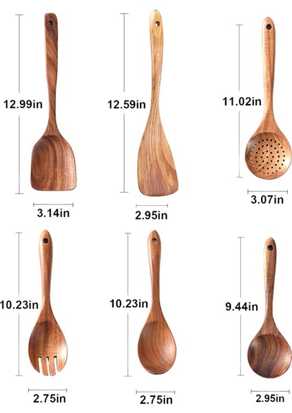 Ahşap Mutfak Gereçleri Seti,6 Adet Pişirme Için Ahşap Kaşıklar,ahşap Pişirme Gereçleri,yapışmaz Tava Için Ahşap Kaşıklar (Yurt Dışından) modelleri
