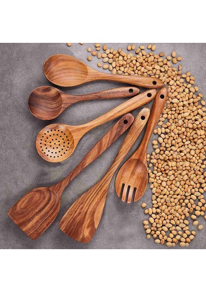 Ahşap Mutfak Gereçleri Seti,6 Adet Pişirme Için Ahşap Kaşıklar,ahşap Pişirme Gereçleri,yapışmaz Tava Için Ahşap Kaşıklar (Yurt Dışından) fırsatları