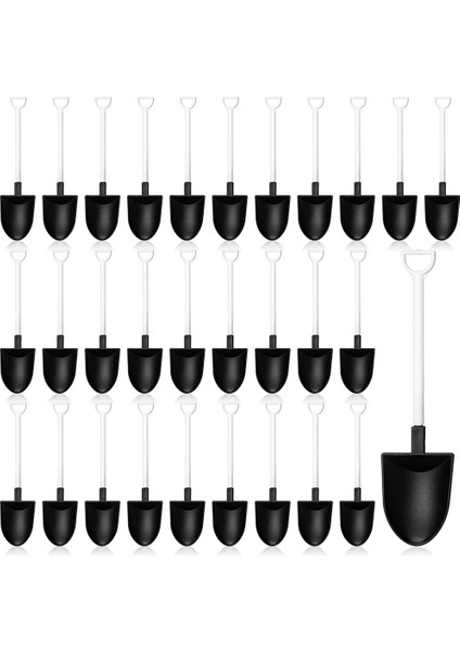 200 Adet Mini Kürek Kaşık Tatlı Tek Kullanımlık Plastik Kürek Şekilli Kaşık Mini Tatlı Kaşık (Yurt Dışından)