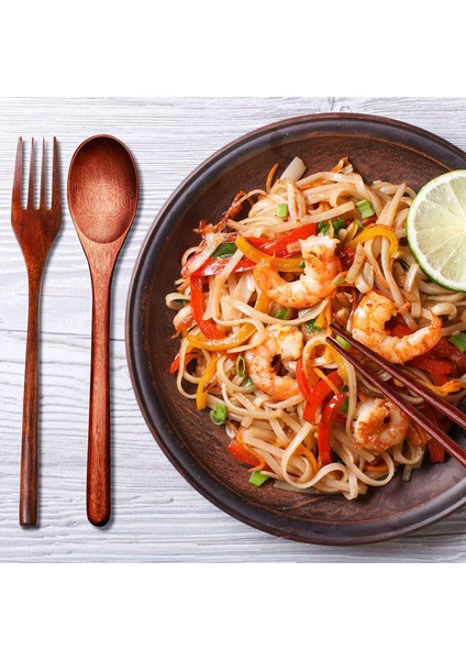 16 Adet Tahta Kaşık Çatal Seti Tahta Kaşıklar ve Tahta Çatallar Dahil Japon Ahşap Gereçler Seti Yeniden Kullanılabilir El Yapımı (Yurt Dışından) fırsatları