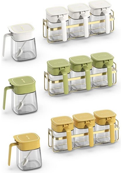 Baharat Kavanozu Baharat Kabı+Kapaklar ve Kaşıklar,şeffaf Cam Baharat Kutuları Tencereler Baharat Kutusu Tuz Kabı Beyaz (Yurt Dışından) indirimleri