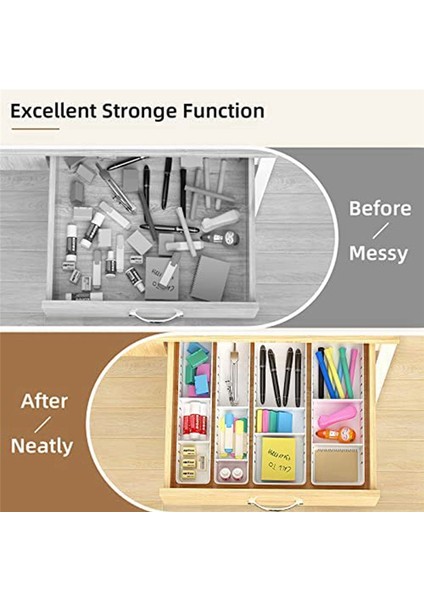 4 Paket Masa Çekmecesi Düzenleyici Tepsi, Plastik Ofis Çekmecesi Düzenleyici Seti Makyaj Düzenleyici Depolama Bölücüler (Yurt Dışından) fiyatları