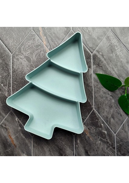 Plastik Noel Ağacı Aperatif Tepsileri, Meze Tatlı Meyve Salatası Tabakları Kase Noel Partisi Malzemeleri Için Dekor Tabağı (Yurt Dışından)