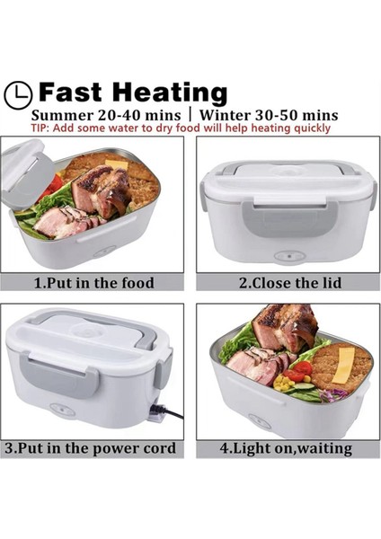 Elektrikli Öğle Yemeği Kutusu Gıda Isıtıcı, Isıtılabilir Öğle Yemeği Kutusu-Sızdırmaz, Ev ve Araba Için Taşınabilir Gıda Isıtıcı 220V/12V Ab Tak (Yurt Dışından) modelleri