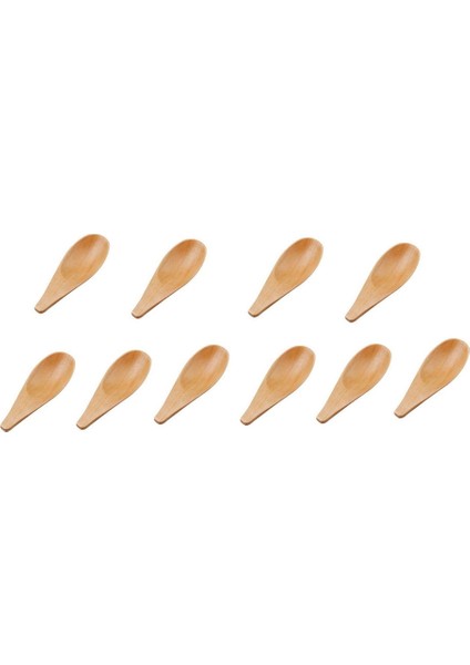 10 Adet Mini Tahta Kaşık Çeşniler Kaşık Kısa Saplı, Kahve Gevşek Çay Yaprakları Süt Tozu Baharat Şeker, Vb (Yurt Dışından)