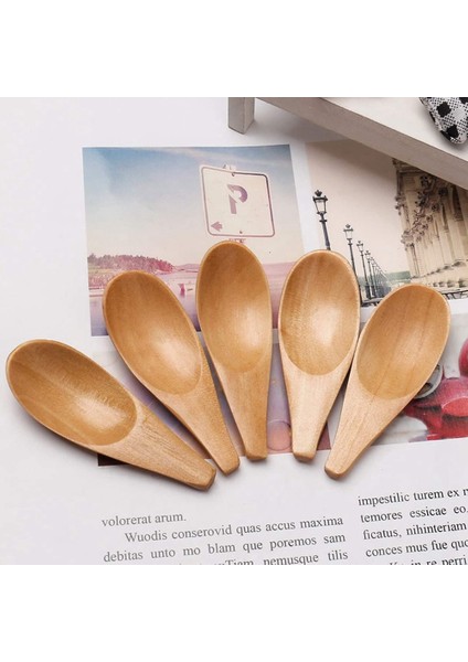 10 Adet Mini Tahta Kaşık Çeşniler Kaşık Kısa Saplı, Kahve Gevşek Çay Yaprakları Süt Tozu Baharat Şeker, Vb (Yurt Dışından) fırsatları