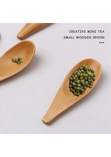 10 Adet Mini Tahta Kaşık Çeşniler Kaşık Kısa Saplı, Kahve Gevşek Çay Yaprakları Süt Tozu Baharat Şeker, Vb (Yurt Dışından) indirimleri