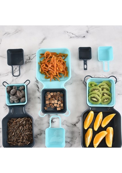 10 Parça Üstün Pp Gıda Tabak Karıştırma Kabı Kare Kuru Meyve Atıştırmalık Salata Mutfak Kasesi Mutfak Alet Alet (Yurt Dışından) fiyatları