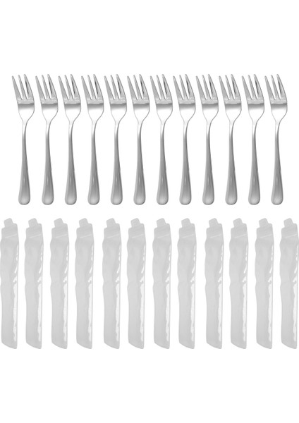 12'li Tatlı Çatal Seti, 5,5 Inç, Paslanmaz Çelik Kokteyl Çatalları, Meze Küçük Çatalları, Parti Için Meyve Salatası Çatalları (Yurt Dışından) modelleri