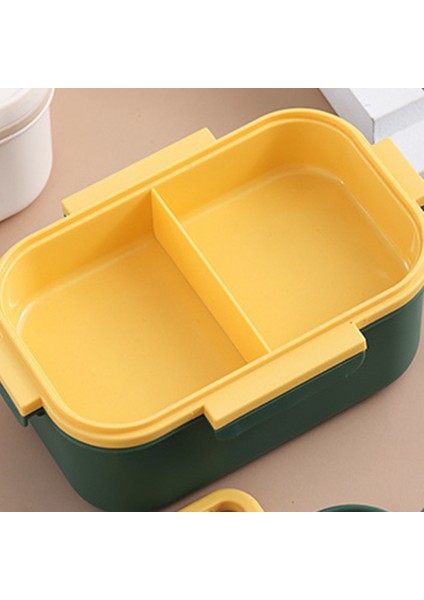 Çift Katmanlı Öğle Yemeği Kutusu Pp Plastik Tokalı Sebzelik Öğrenci Öğle Yemeği Kutusu Mikrodalga Saklama Kabı (Yeşil) (Yurt Dışından) modelleri