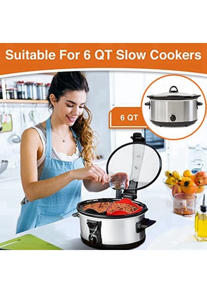 Silikon Yavaş Pişirici Gömlekleri Yavaş Pişirici Bölücü Astar Güveç Tencere Için Silikon Ekleme Yeniden Kullanılabilir ve Sızdırmaz Pişirme Astarı (Yurt Dışından) indirimleri